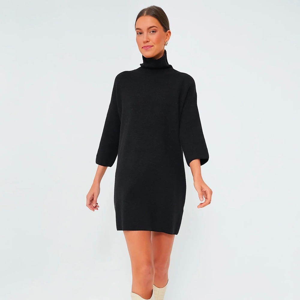 Pomander Place Black Turtleneck Sweater Dress (Noir Vivianne Dress)